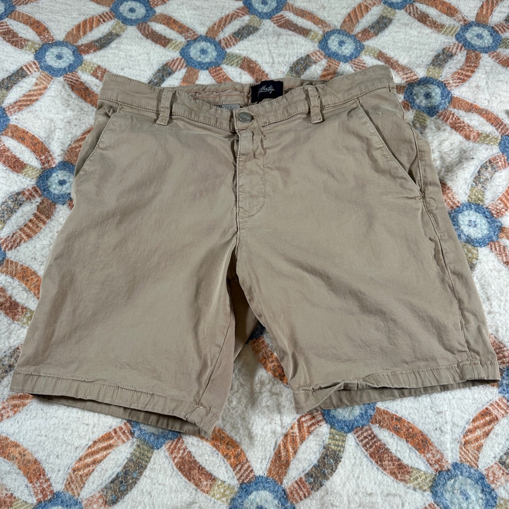 34 Heritage Arizona Straight Chino Shorts Mens 35 Tan Khaki Cotton